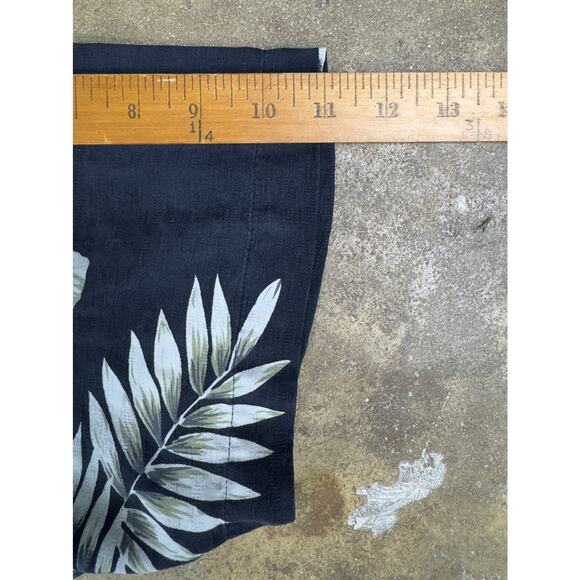 Summa‎ Silk Hawaiian Shirt Men’s XL Black Floral Aloha Camp Button Up Y2K - Picture 5 of 7